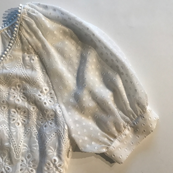 Maje Revery Lace Fit FlareEyelet Embroidered Dress - Picture 6 of 8